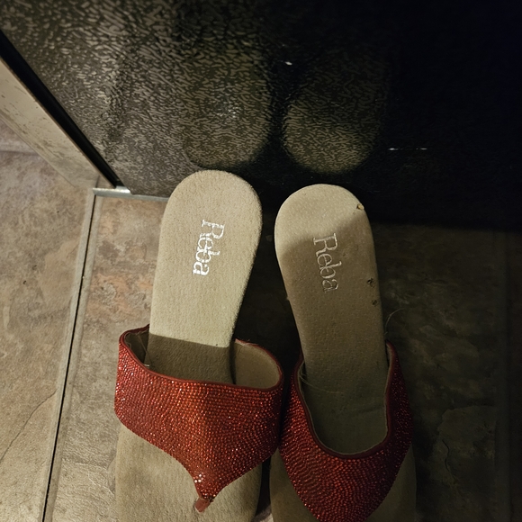 Reba Sparkling Red Sandals - Picture 2 of 3